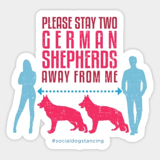 German Shepherd Social Distancing Guide Sticker